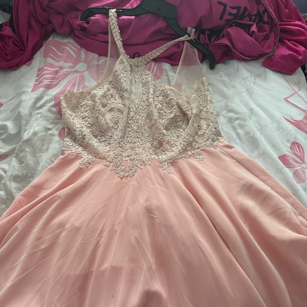 pink diamond dress